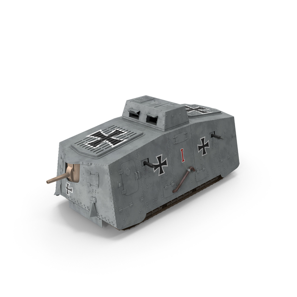 Main Battle: German Heavy Tank 1917 A7V Sturmpanzerwagen Gray PNG & PSD Images Main Battle: German Heavy Tank 1917 A7V Sturmpanzerwagen Gray PNG & PSD Images