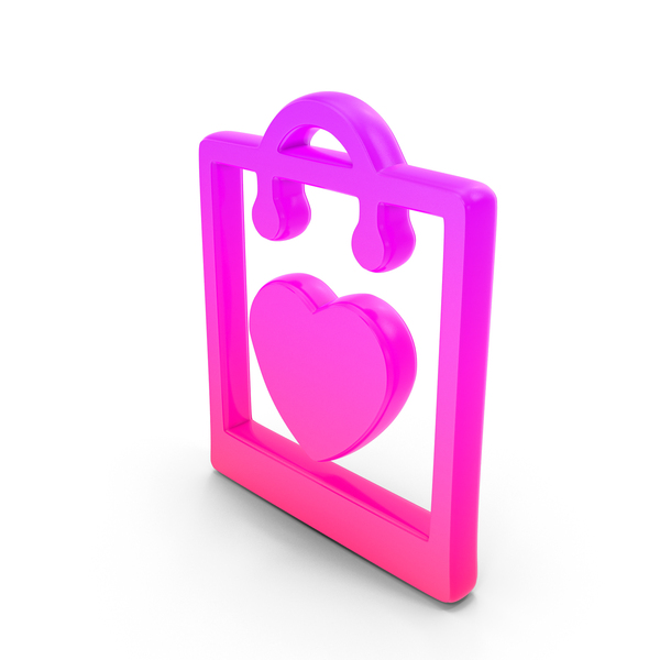 Symbols: Gift Bag Symbol Glowing PNG & PSD Images