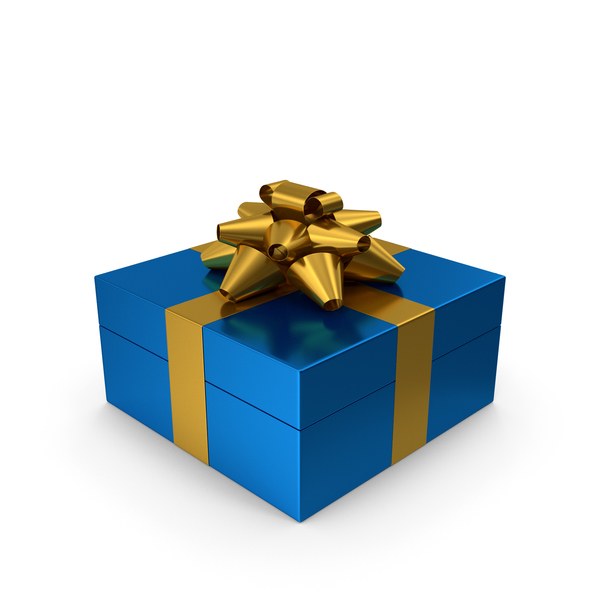 Gift Box Blue Gold PNG & PSD Images Gift Box Blue Gold PNG & PSD Images