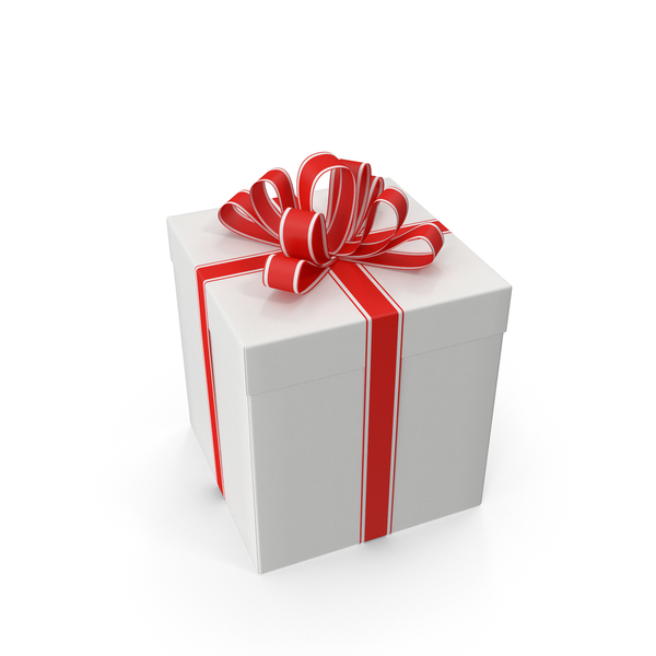 Gift Box With Red Ribbon PNG & PSD Images
