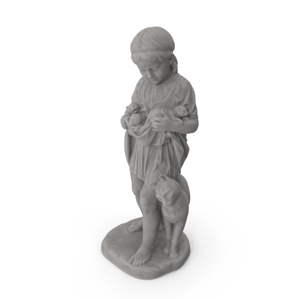 Girl With Kittens Stone Statue PNG & PSD Images Girl With Kittens Stone Statue PNG & PSD Images
