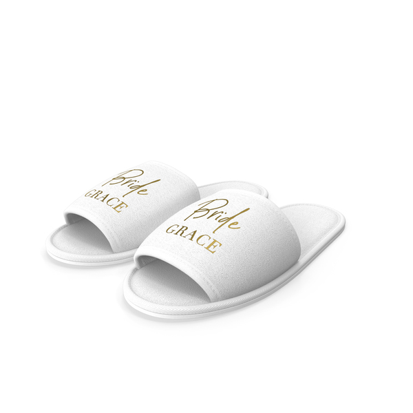 Slipper: Glamour Grace Bride Slippers PNG & PSD Images