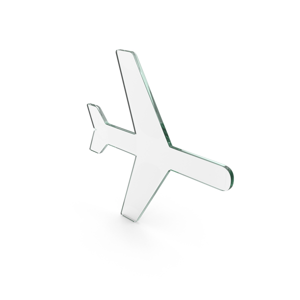 Glass Airplane Symbol With The Nose Facing Forward PNG & PSD Images Glass Airplane Symbol With The Nose Facing Forward PNG & PSD Images