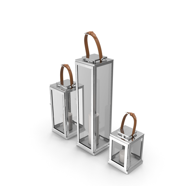 Lamp: Glass and Metal Candle Lantern Set PNG & PSD Images Lamp: Glass and Metal Candle Lantern Set PNG & PSD Images