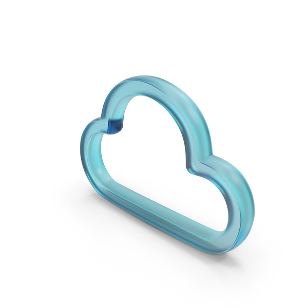 Symbols: Glass Cloud Outline Symbol PNG & PSD Images