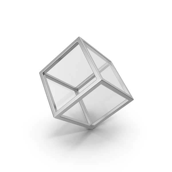 Glass Cube Silver PNG & PSD Images