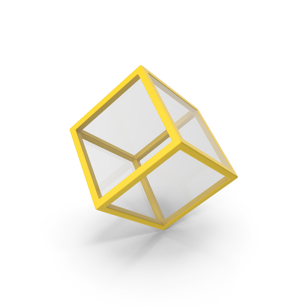 Glass Cube Yellow PNG & PSD Images Glass Cube Yellow PNG & PSD Images