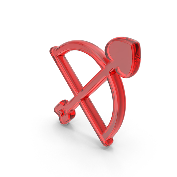 Symbols: Glass Cupid Bow Arrow Symbol PNG & PSD Images