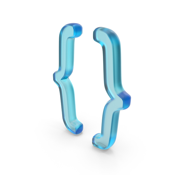 Symbols: Glass Curly Brackets Symbol PNG & PSD Images Symbols: Glass Curly Brackets Symbol PNG & PSD Images
