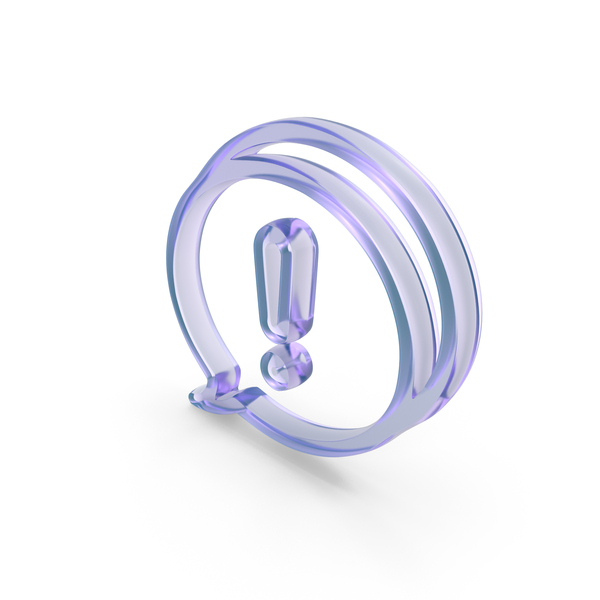 Glass Exclamation Mark In Speech Bubble Icon PNG Images & PSDs for ...