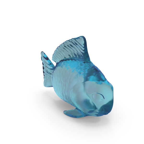 General Decor: Glass Fish Statue PNG & PSD Images