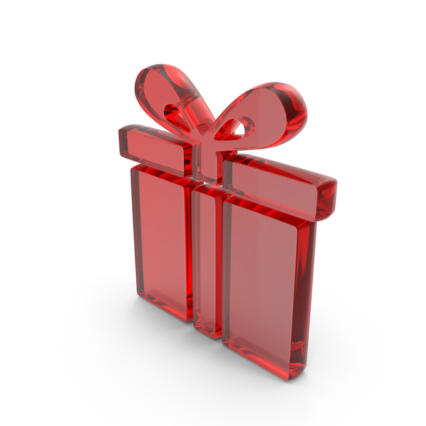 Symbols: Glass Gift Box Icon PNG & PSD Images