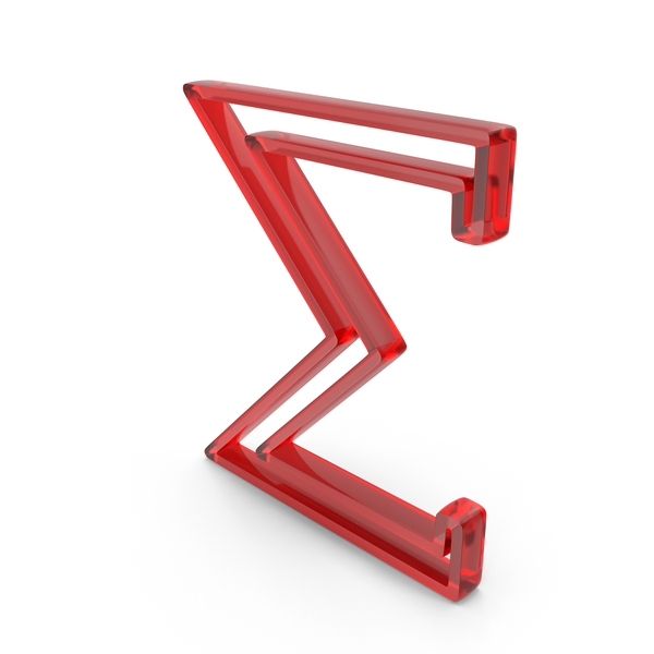 Symbols: Glass Greek Letter Sigma Outline Icon PNG & PSD Images