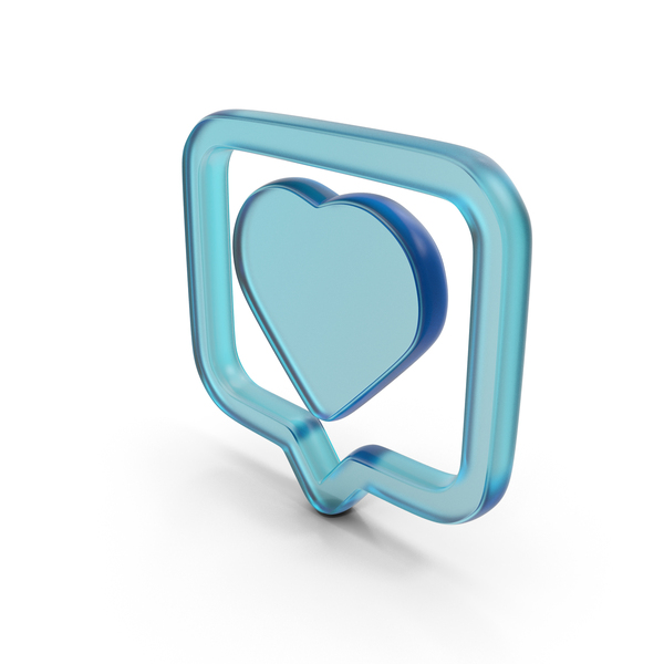 Symbols: Glass Heart Notification Symbol PNG & PSD Images