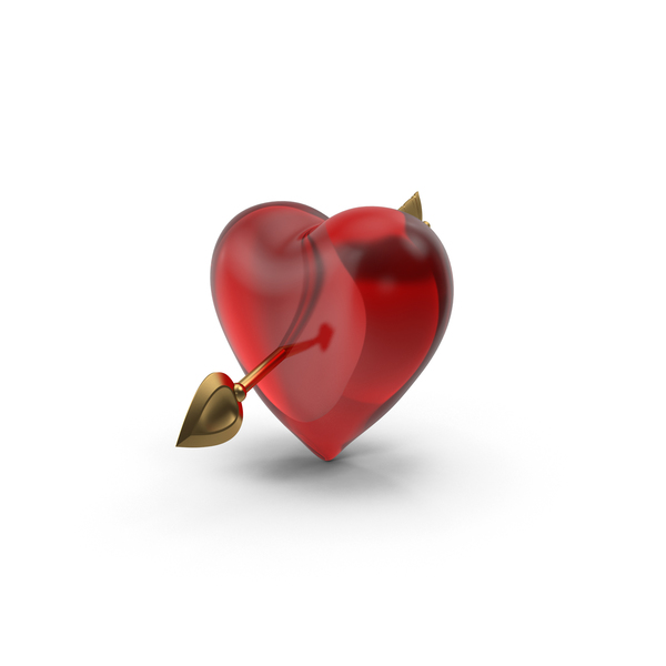 Shape: Glass Heart With Arrow PNG & PSD Images