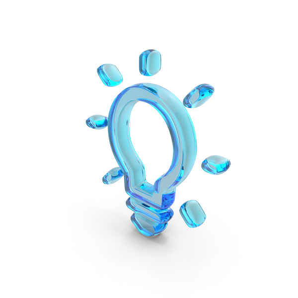 Symbols: Glass Light Bulb Symbol PNG & PSD Images