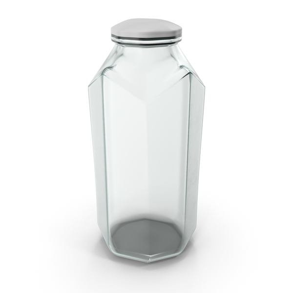 Glass Octagon Jar Closed PNG & PSD Images Glass Octagon Jar Closed PNG & PSD Images