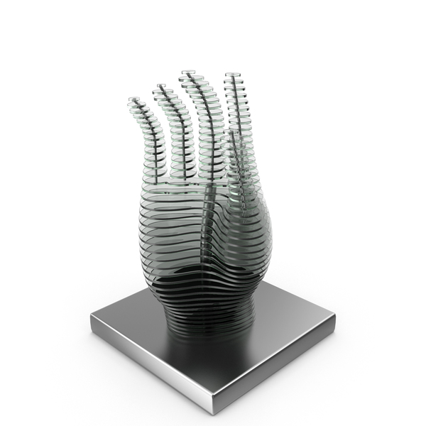 Abstract Sculpture: Glass Parametric Hand Figurine PNG & PSD Images Abstract Sculpture: Glass Parametric Hand Figurine PNG & PSD Images