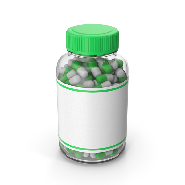 Glass Pill Bottle Green PNG & PSD Images Glass Pill Bottle Green PNG & PSD Images