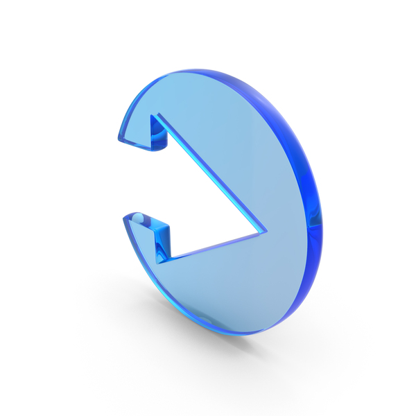 Symbols: Glass Right Side Arrow Icon PNG & PSD Images