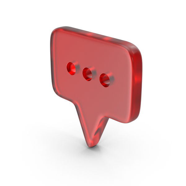 Symbols: Glass Speech Bubble Icon PNG & PSD Images