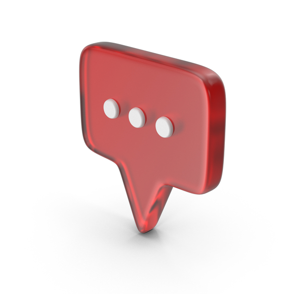 Symbols: Glass Speech Bubble Icon PNG & PSD Images