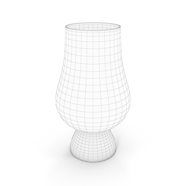 Glassware: Glencairn Whisky Glass Wireframe PNG & PSD Images