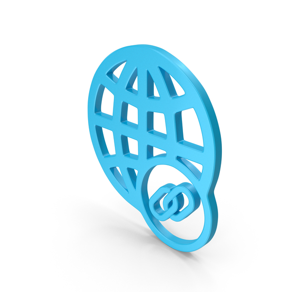 Globe Hyperlink Symbol Blue PNG & PSD Images