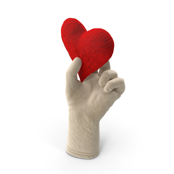 Hand Gestures: Glove Holding a Fluffy Heart PNG & PSD Images Hand Gestures: Glove Holding a Fluffy Heart PNG & PSD Images