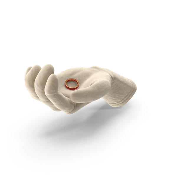 Glove Holding a Gold Ring with Ruby Diamonds PNG & PSD Images Glove Holding a Gold Ring with Ruby Diamonds PNG & PSD Images