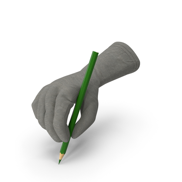 Colored: Glove Holding a Green Pencil PNG & PSD Images Colored: Glove Holding a Green Pencil PNG & PSD Images