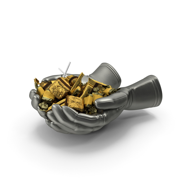 Chocolate: Gloves with Mixed Golden Wrapped Candies PNG & PSD Images Chocolate: Gloves with Mixed Golden Wrapped Candies PNG & PSD Images