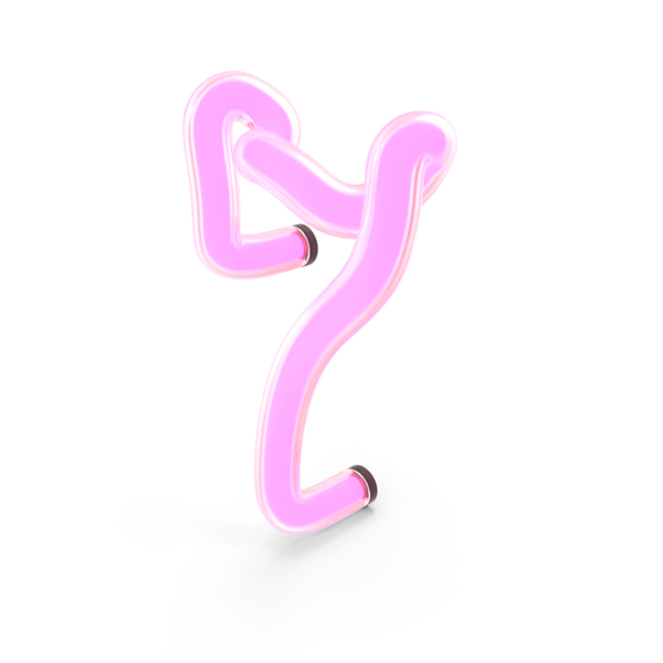 Glowing Neon Tube Light Digit 7 PNG & PSD Images