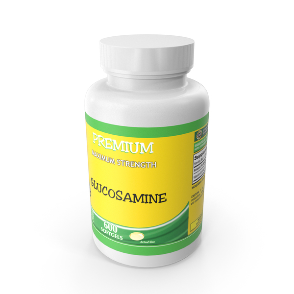 Vitamin: Glucosamine Supplement Bottle PNG & PSD Images