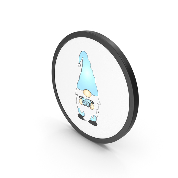 Computer Icon: Gnome With ButterFly PNG & PSD Images