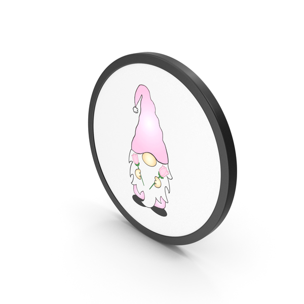 Computer Icon: Gnome With Flowers PNG & PSD Images