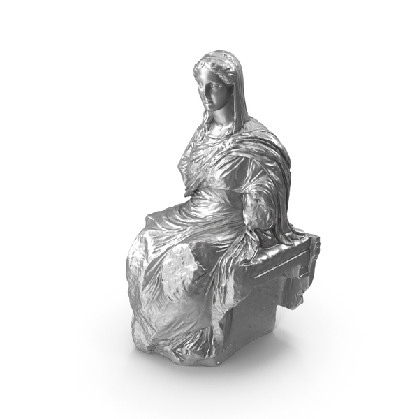 Woman: Goddess of Grain Metal Statue PNG & PSD Images