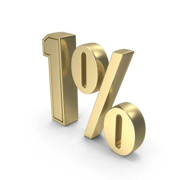 Symbols: Gold 1 Percent Symbol PNG & PSD Images