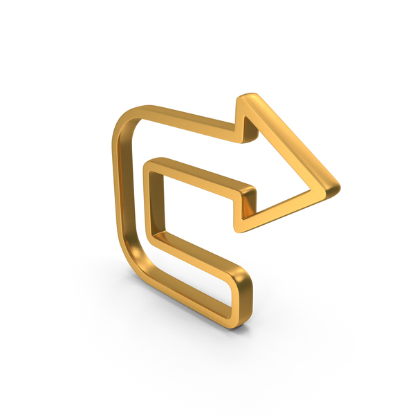 Directional: Gold 180 Turn Right Arrow Outline Icon PNG & PSD Images Directional: Gold 180 Turn Right Arrow Outline Icon PNG & PSD Images