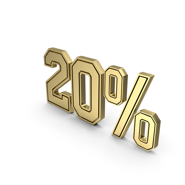 Symbols: Gold 20% Symbol PNG & PSD Images Symbols: Gold 20% Symbol PNG & PSD Images