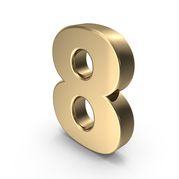 Number: Gold 8 PNG & PSD Images Number: Gold 8 PNG & PSD Images