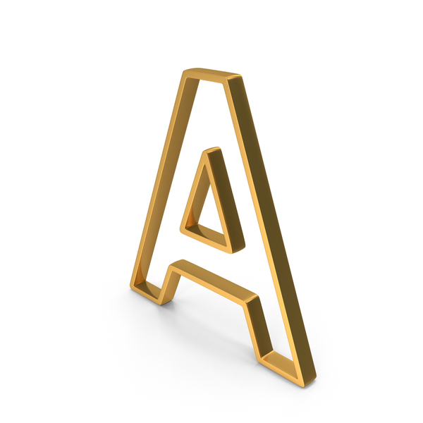 Gold Alphabet A Outline Icon PNG Images & PSDs for Download ...