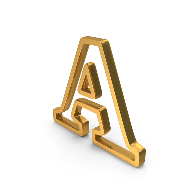 Gold Alphabet A Outline Icon PNG Images & PSDs for Download ...