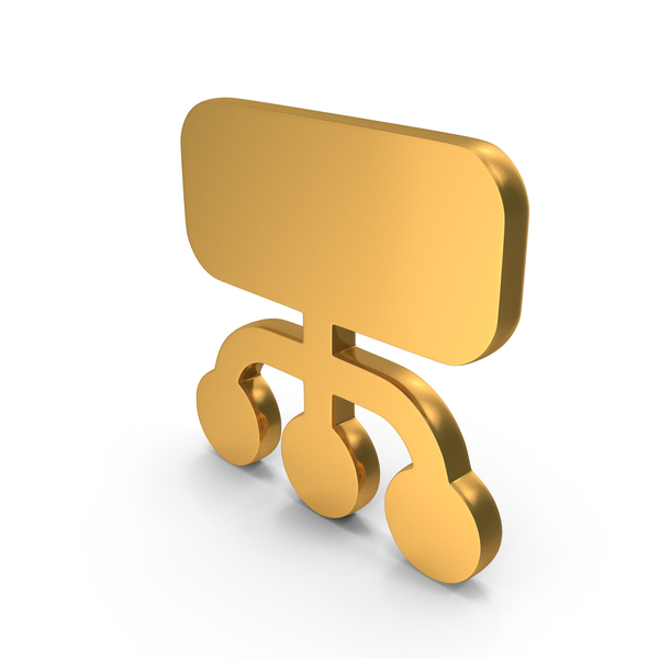 Symbols: Gold Analytics Sharing Icon PNG & PSD Images