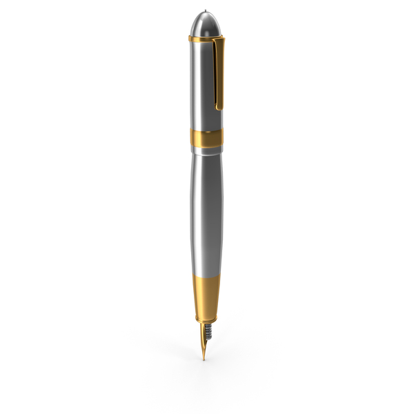 Gold And Silver Fountain Pen PNG & PSD Images