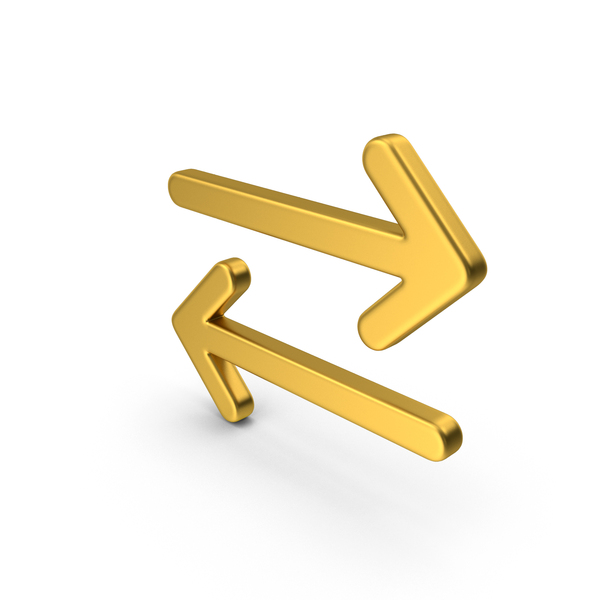 Directional: Gold Arrow Left аnd Right PNG & PSD Images