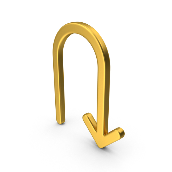 Directional: Gold Arrow U Turn Down PNG & PSD Images Directional: Gold Arrow U Turn Down PNG & PSD Images