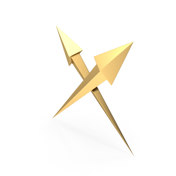 Directional Arrow: Gold Arrows Crossed PNG & PSD Images Directional Arrow: Gold Arrows Crossed PNG & PSD Images