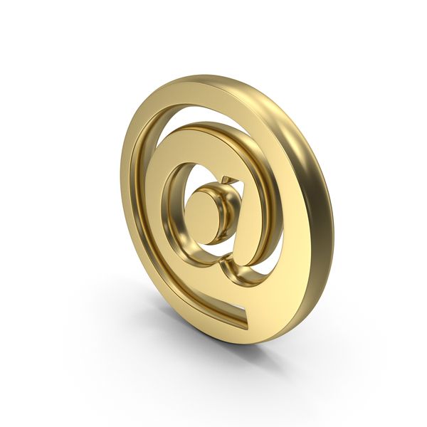 Symbols: Gold At The Rate Symbol PNG & PSD Images