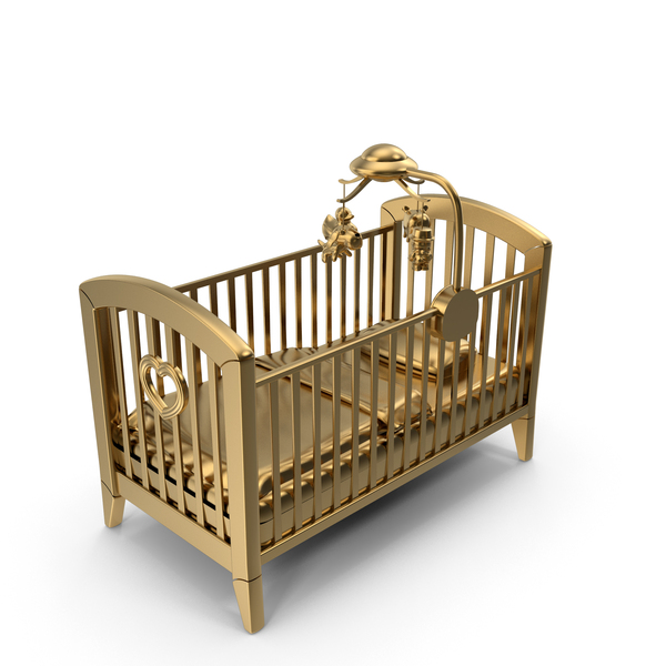 Gold Baby Crib PNG & PSD Images Gold Baby Crib PNG & PSD Images